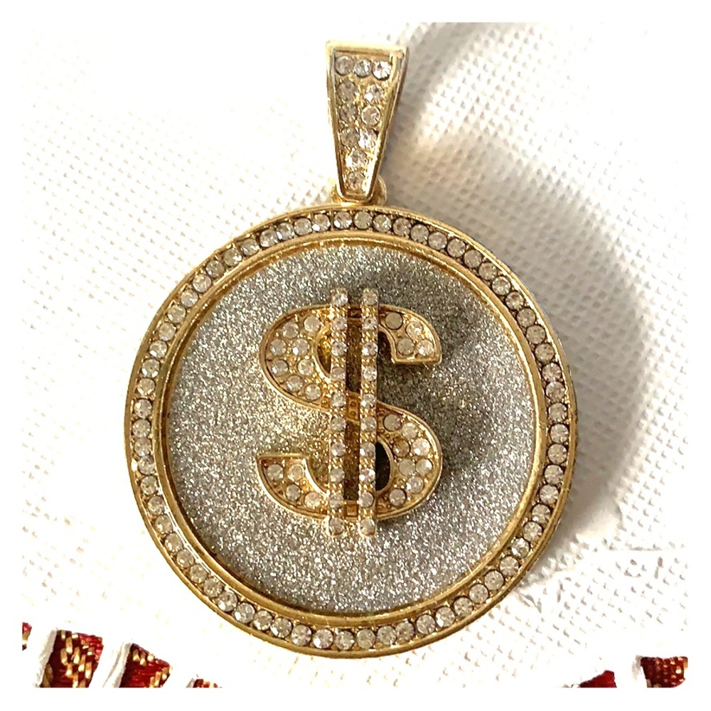 Dollars sign bling charm